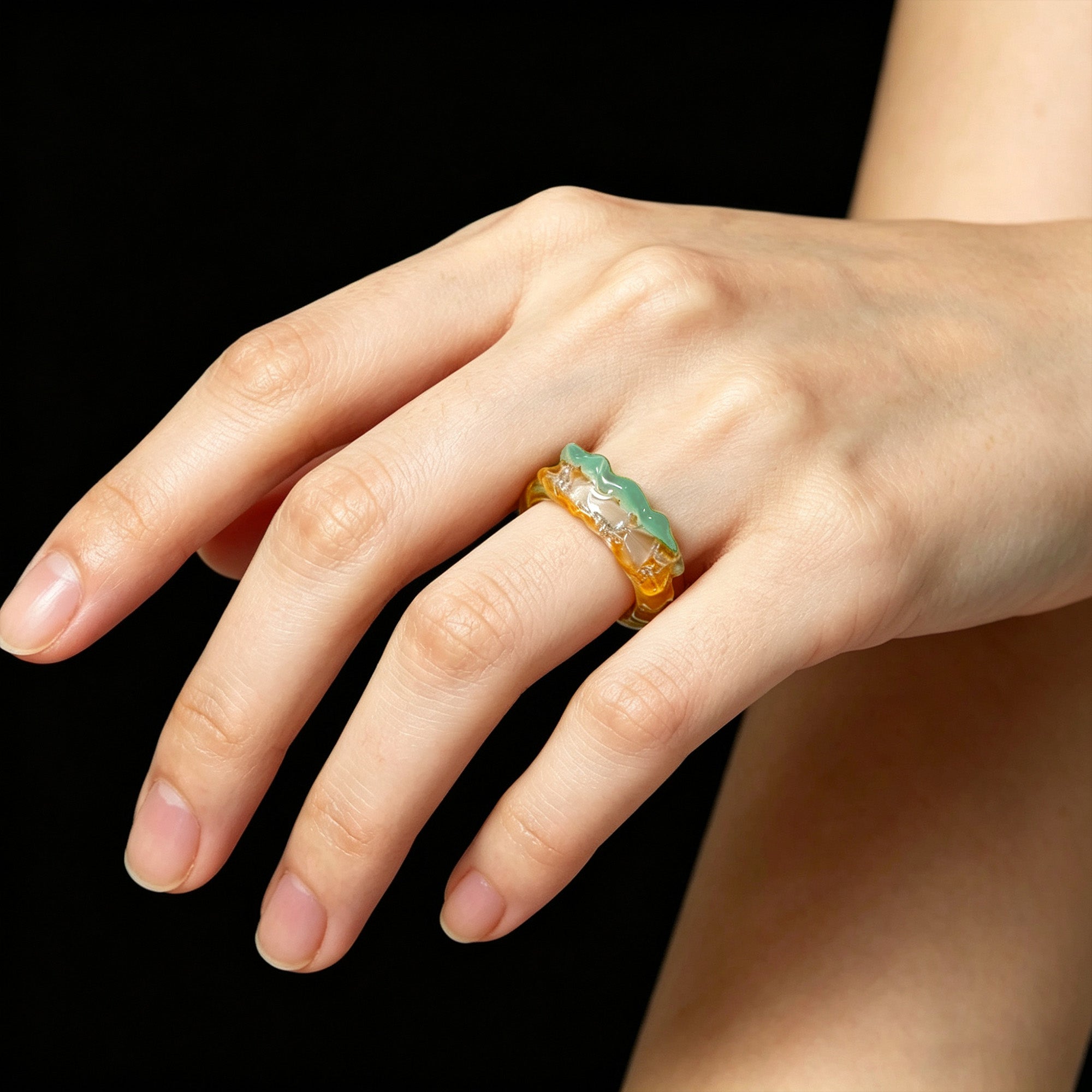 Translucent Jelly Plastic Twist Ring