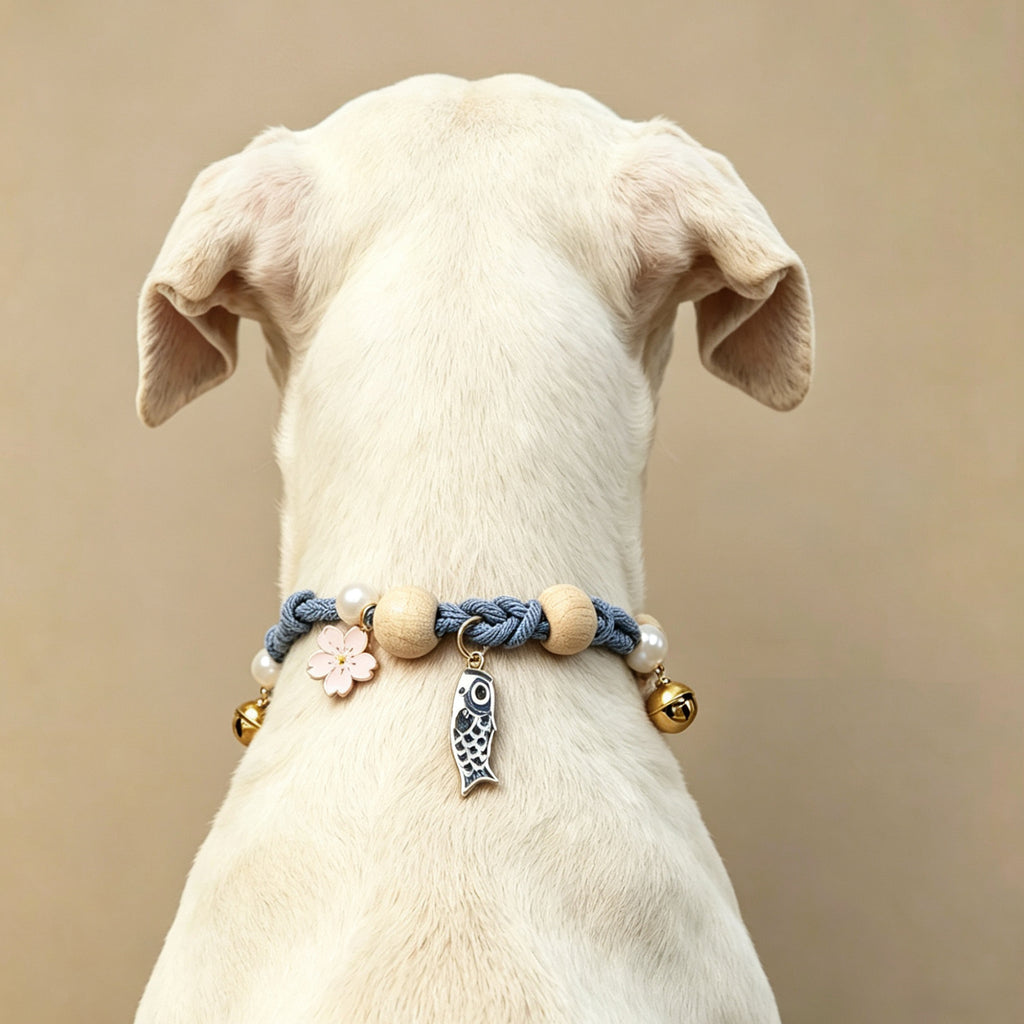 Handmade Lucky Camphor Wood Pet Collar Necklace