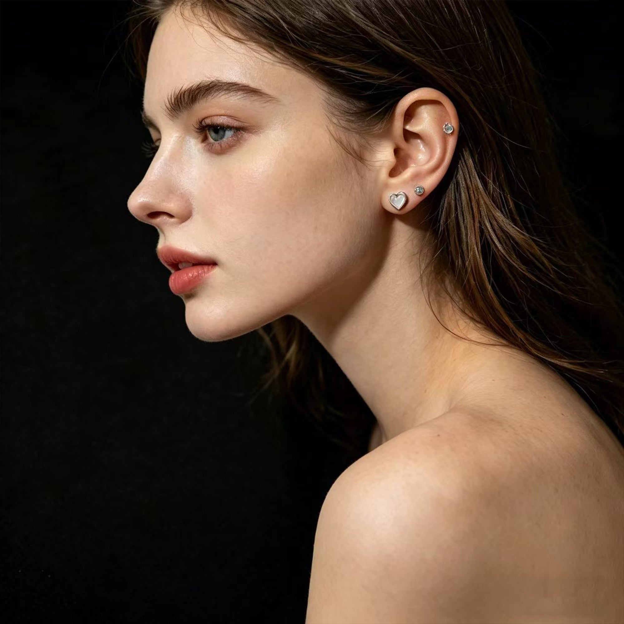 Ocean-style mixed and versatile stud earrings