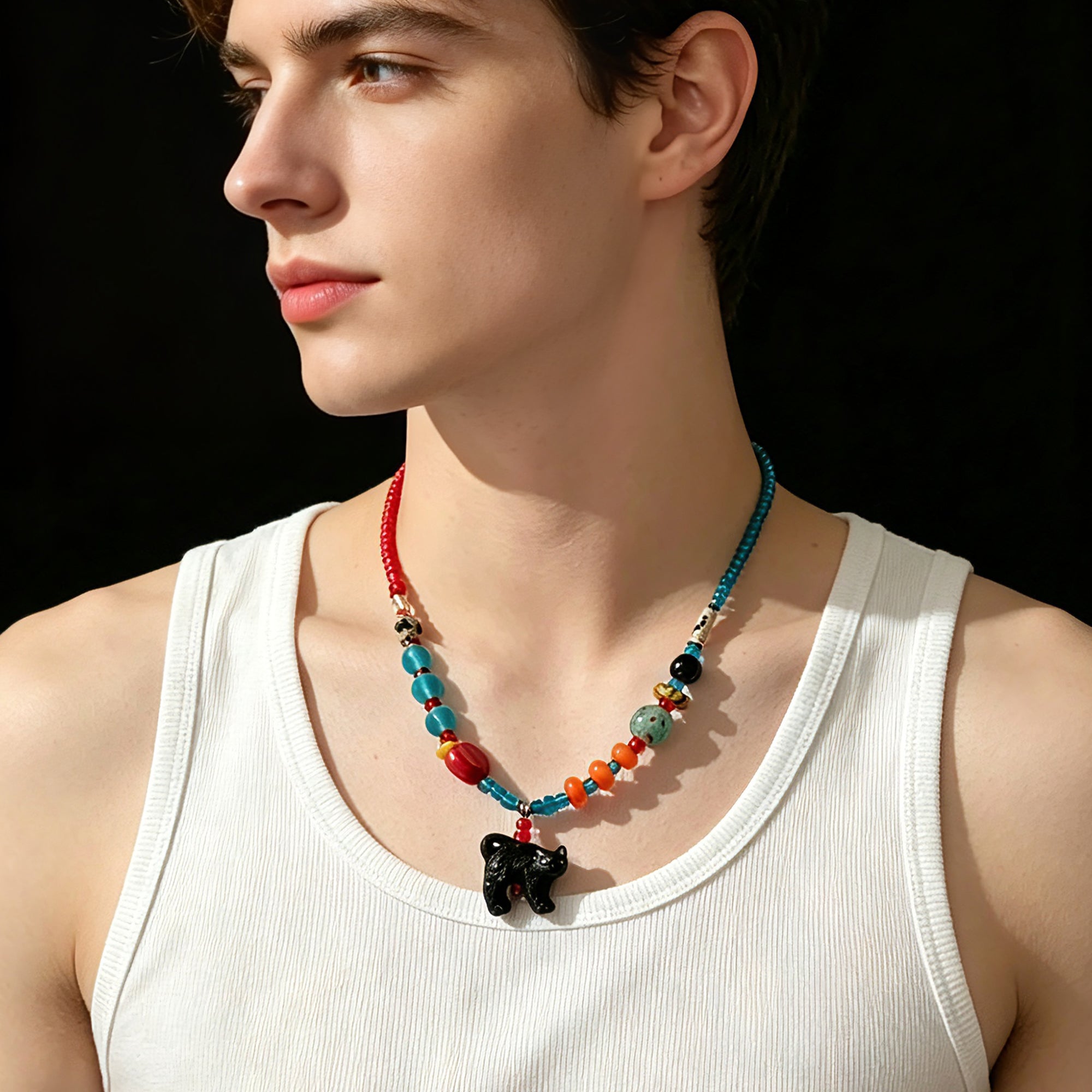 Bright Neon Candy Color Resin Pendant Necklace