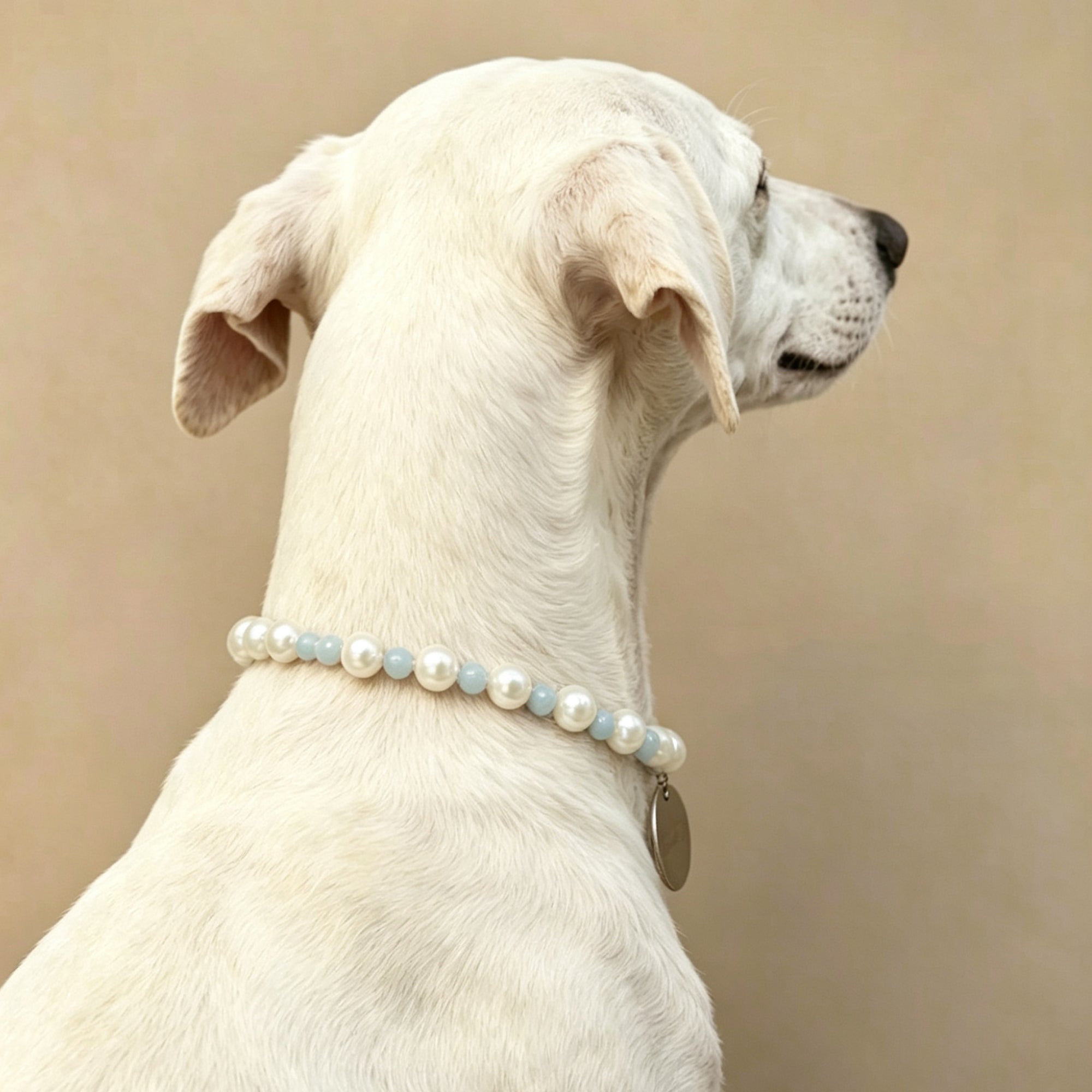Elegant Pearl Beaded Pet Collar Necklace