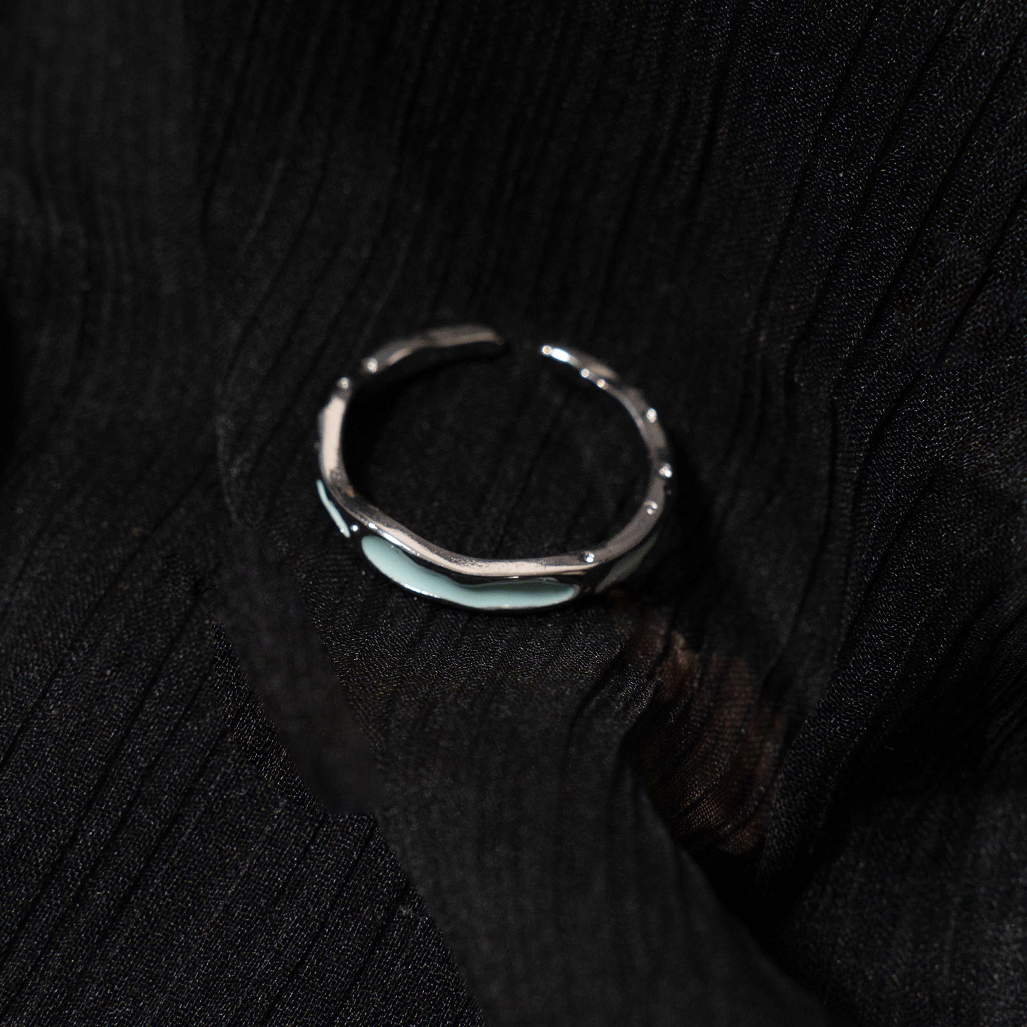 Blue Wave Sterling Silver Ring