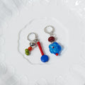 Asymmetric Dopamine Flower Hoop Earrings
