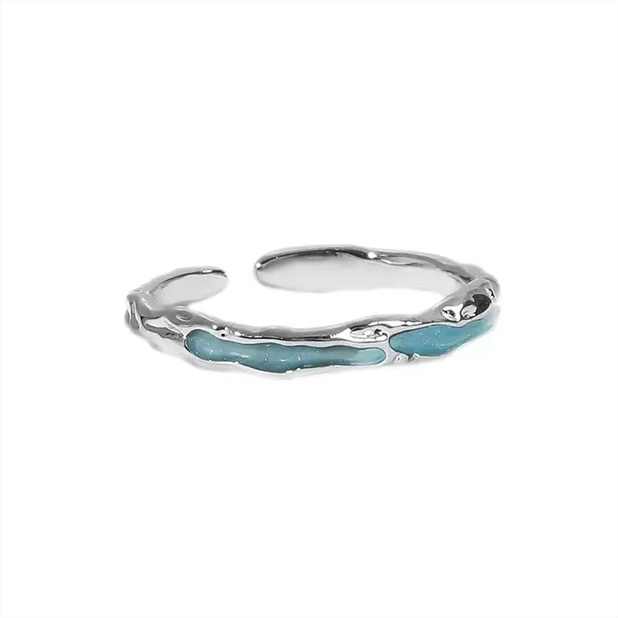 Blue Wave Sterling Silver Ring