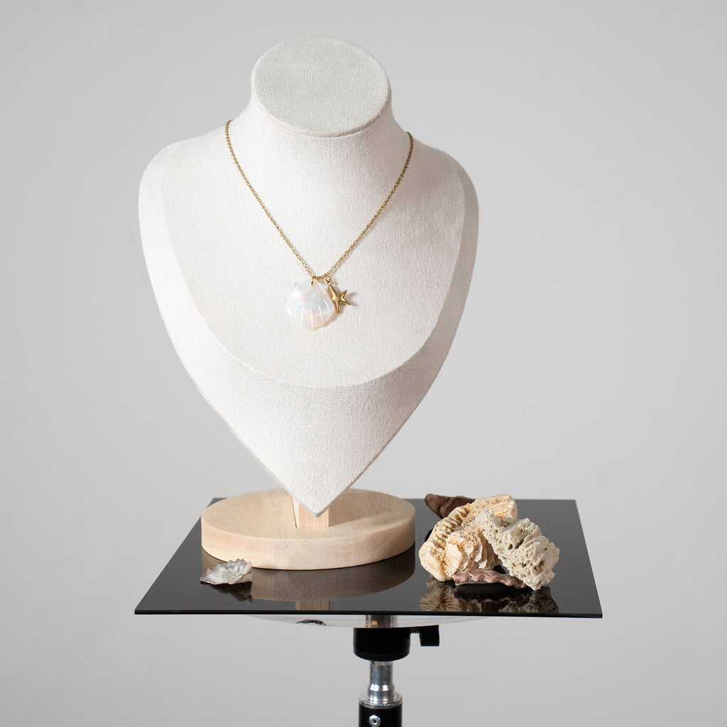 Summer Seashell Beach Gathering Pendant Necklace