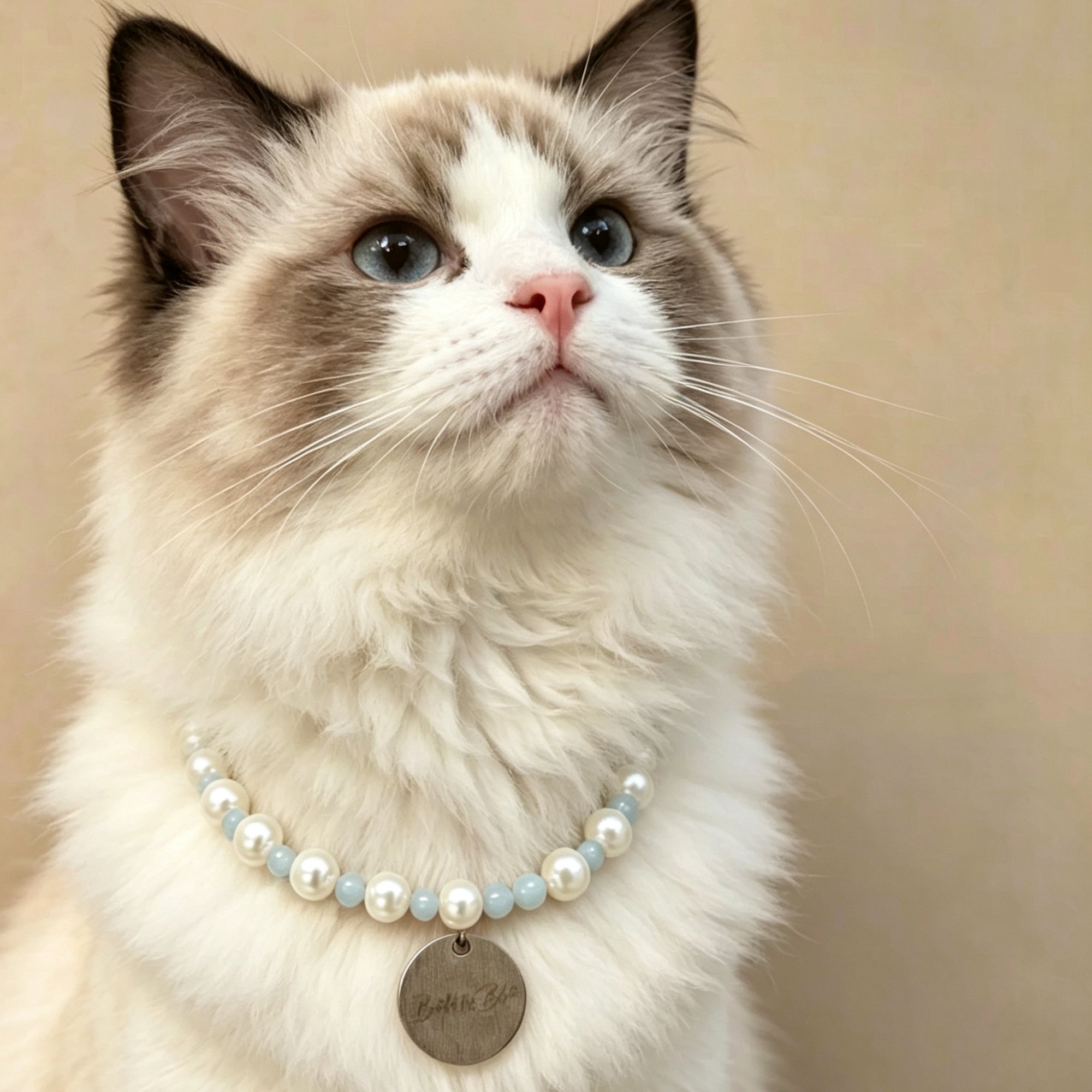 Elegant Pearl Beaded Pet Collar Necklace