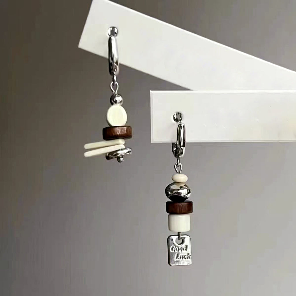 Artistic versatile irregular bead stud earrings