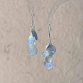 Silver-plated finial fringed earrings