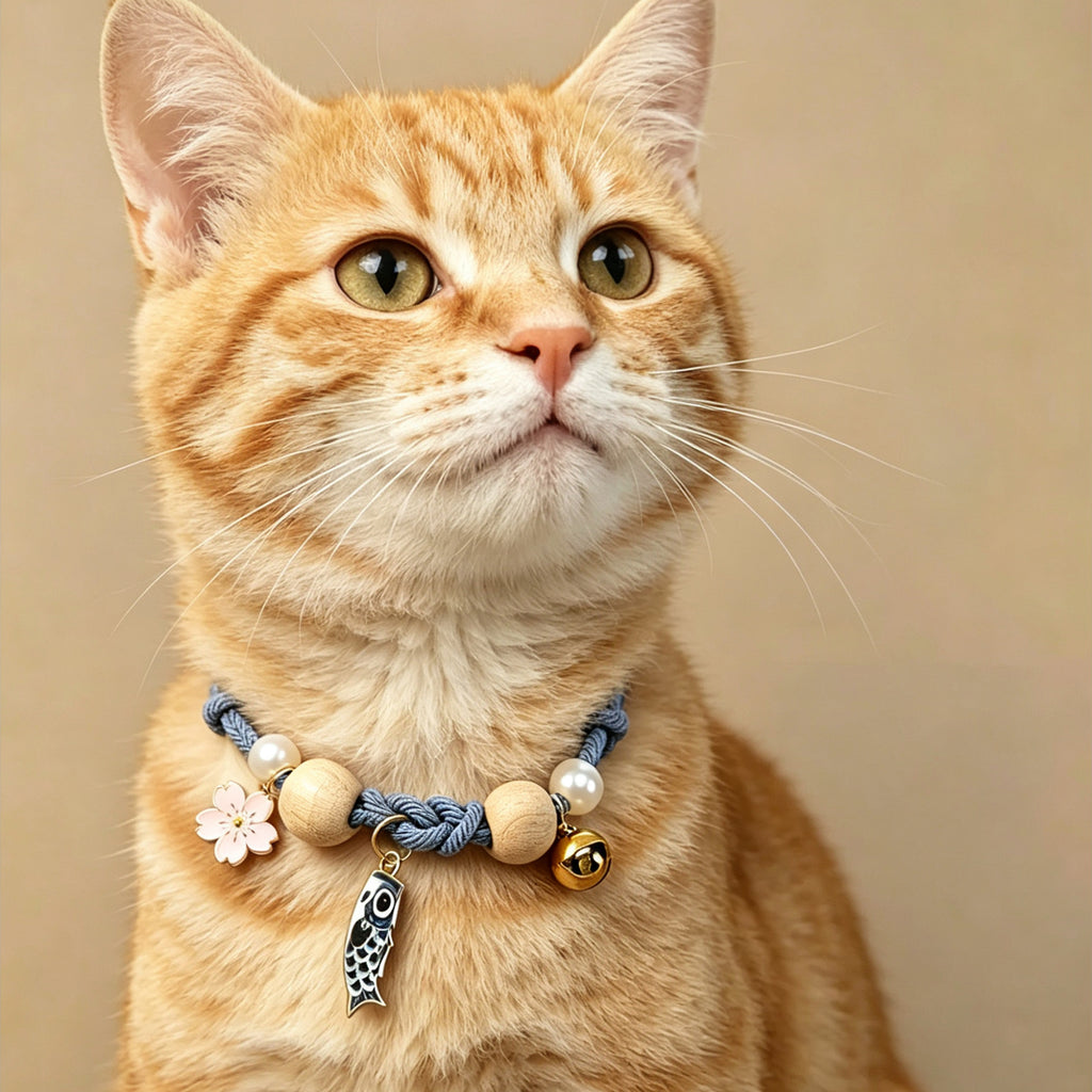 Handmade Lucky Camphor Wood Pet Collar Necklace