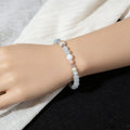 Natural Sea Glass Beaded Stretch Bracelet