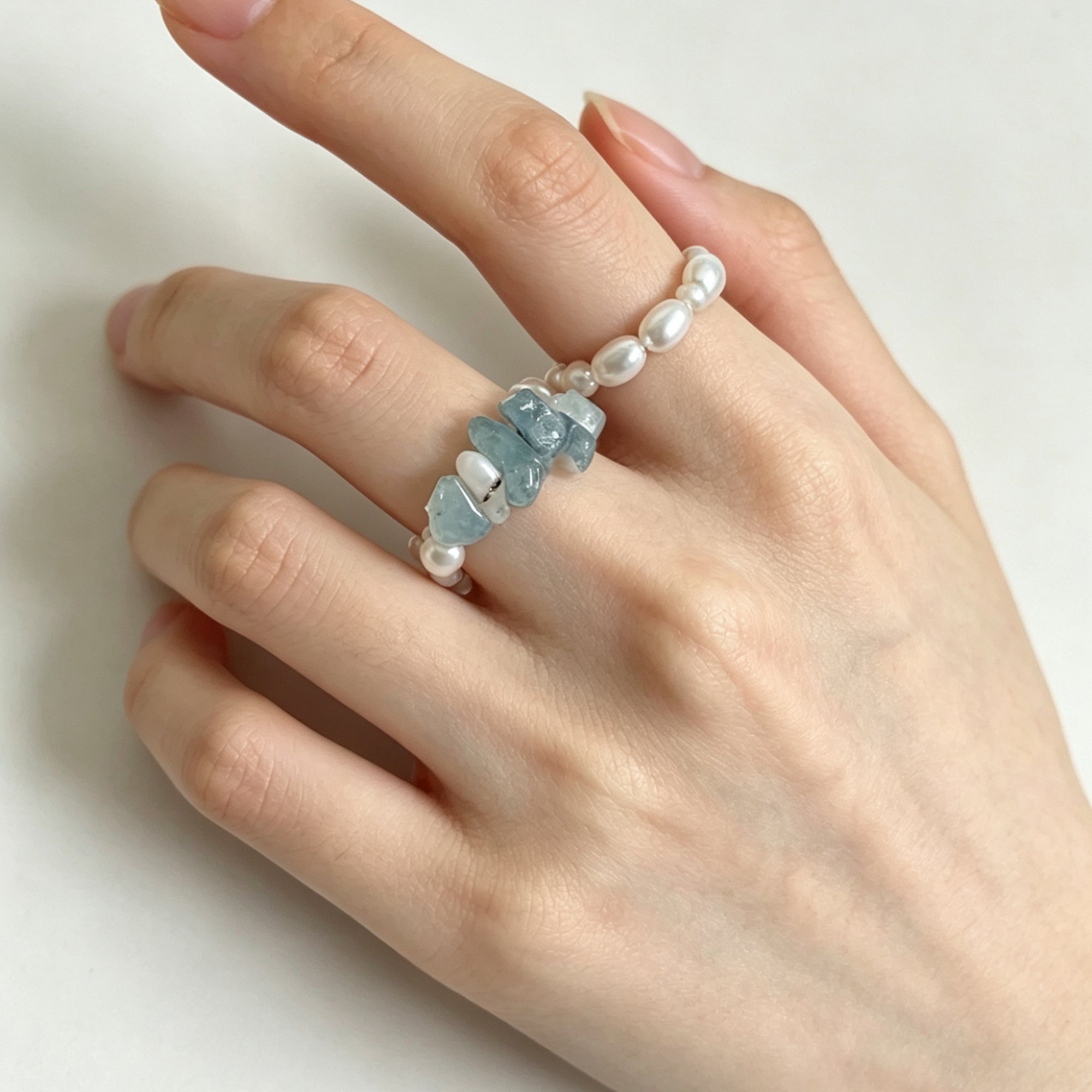 Irregular Beaded Resin Stacking Ring