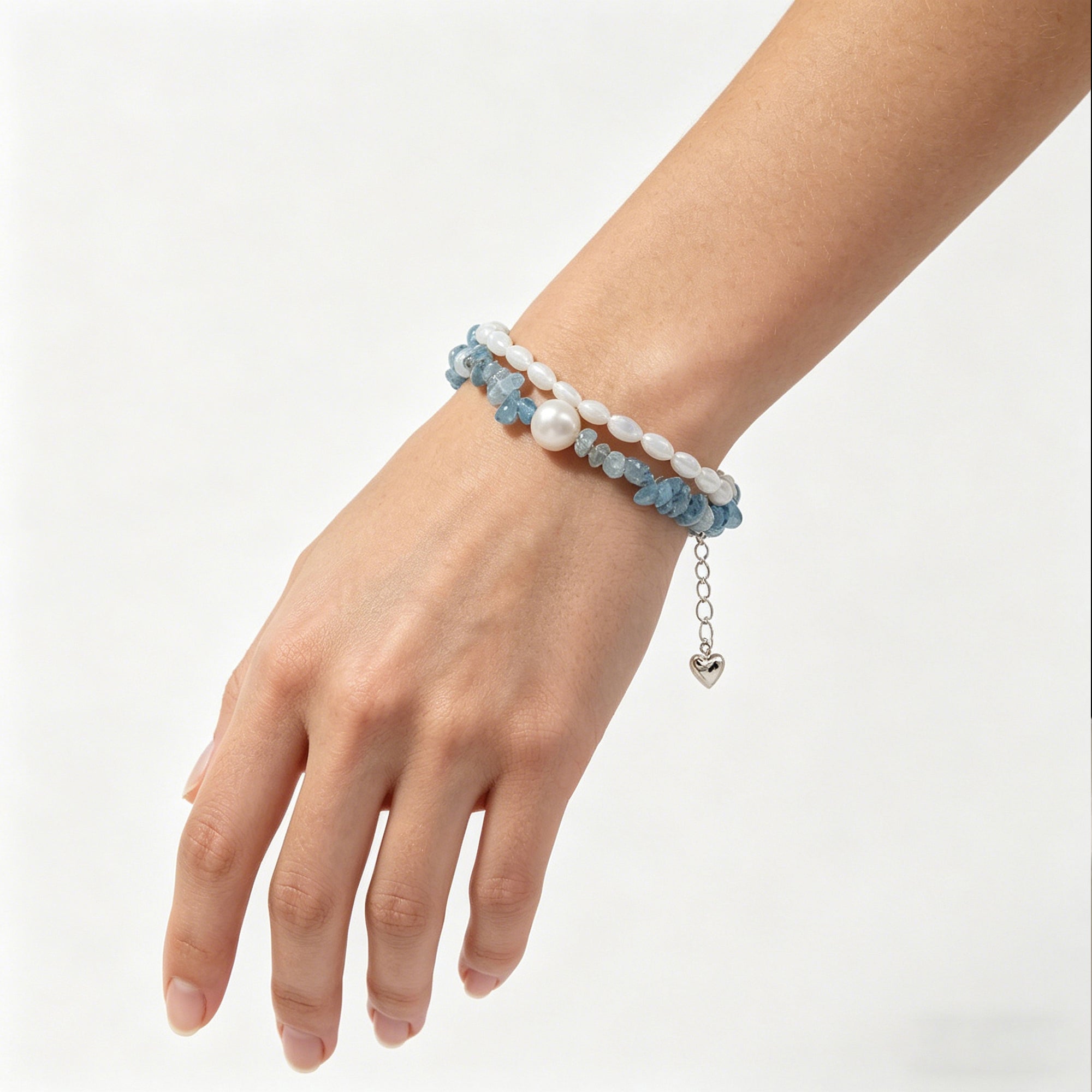 Mixed Irregular Pearl Stacking Beaded Bracelet