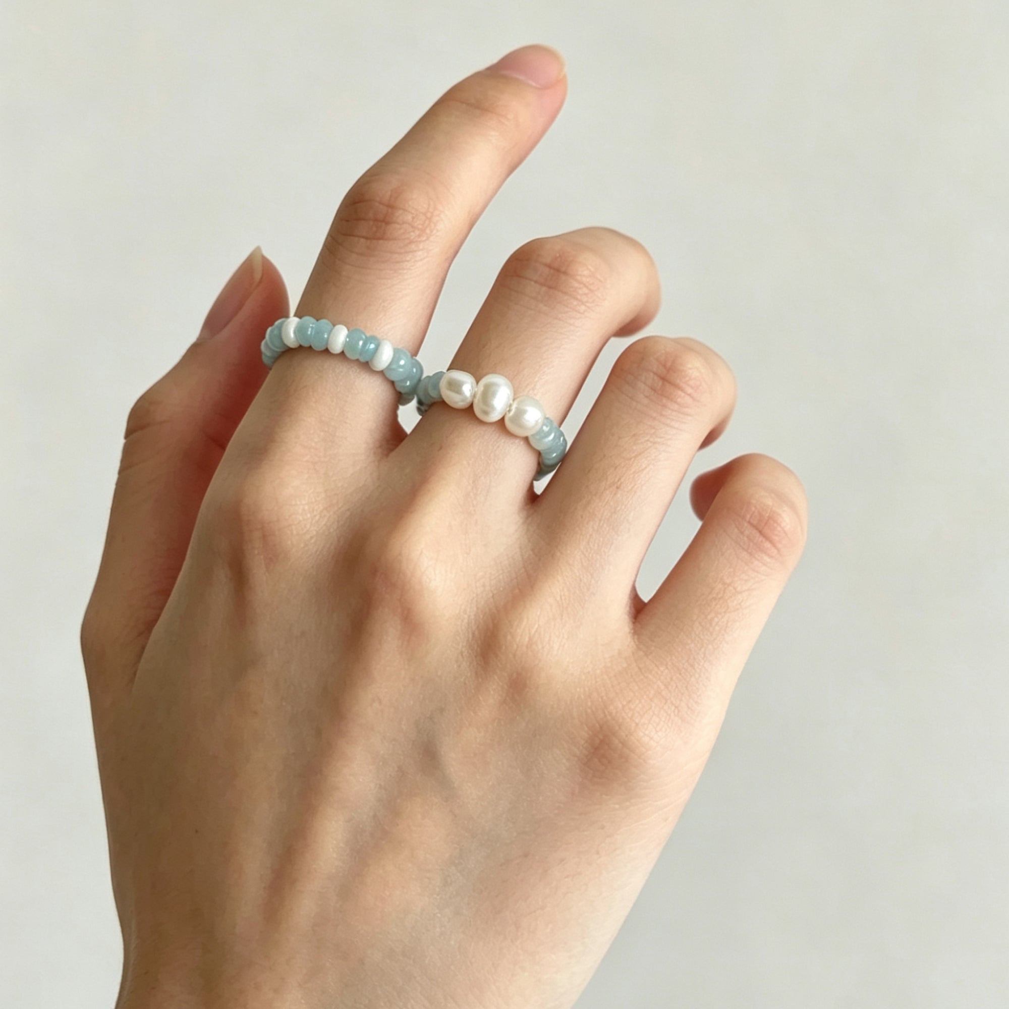 Irregular Beaded Resin Stacking Ring
