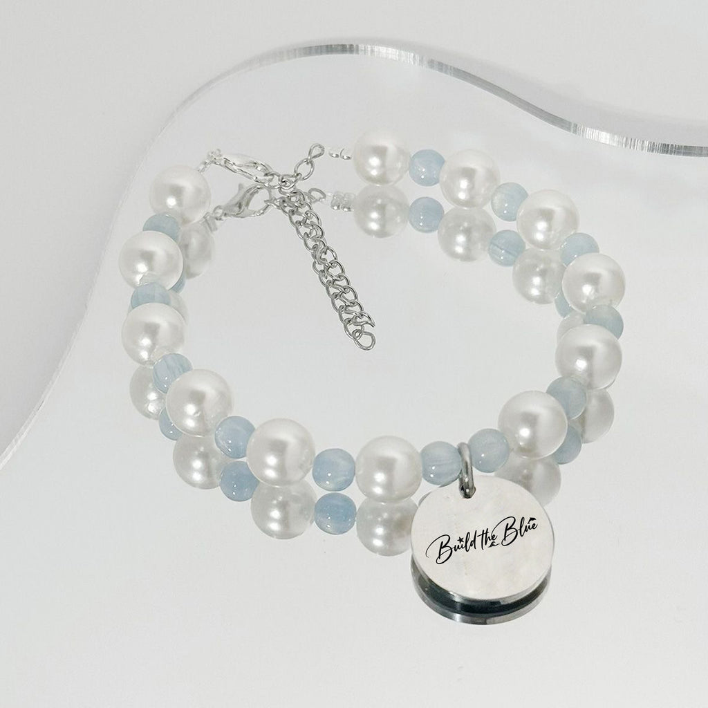 Elegant Pearl Beaded Pet Collar Necklace