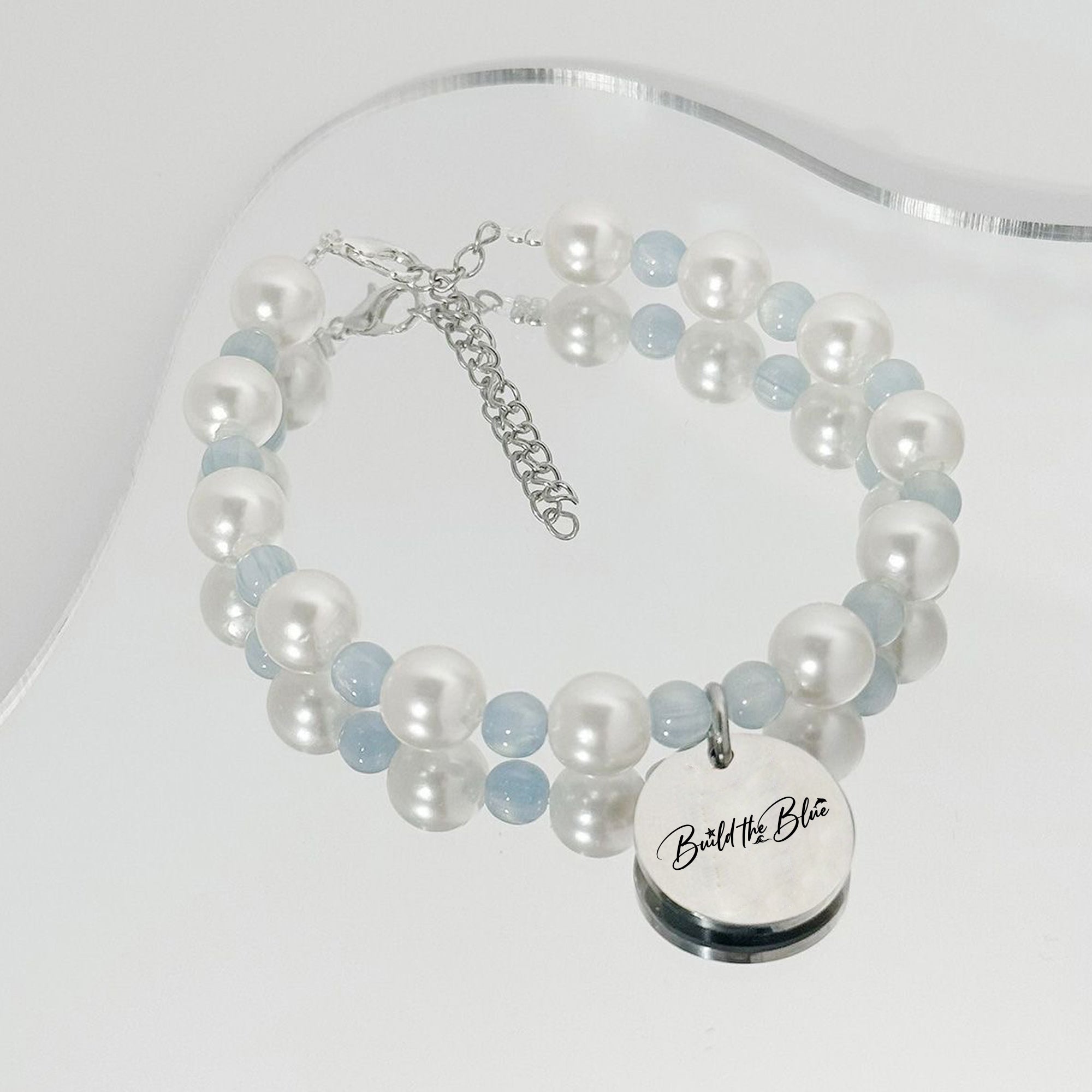 Elegant Pearl Beaded Pet Collar Necklace
